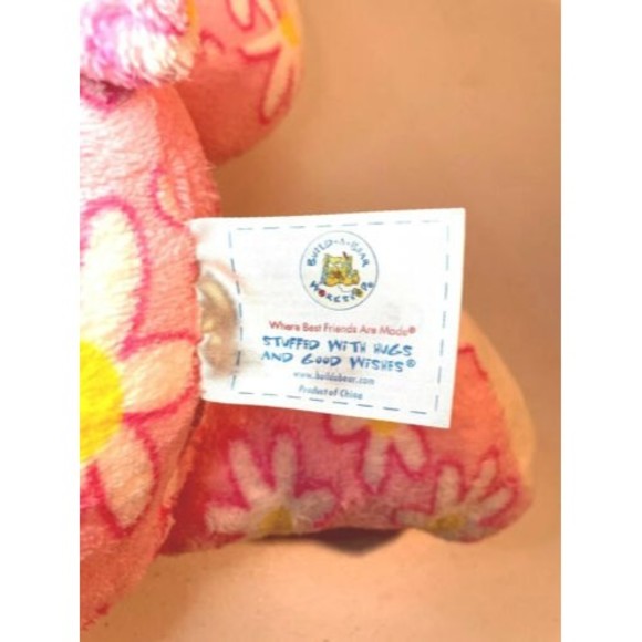 Build A Bear Workshop BABW Rabbit Pink With Daisy Flowers Plush Easter Bunny - Picture 2 of 2